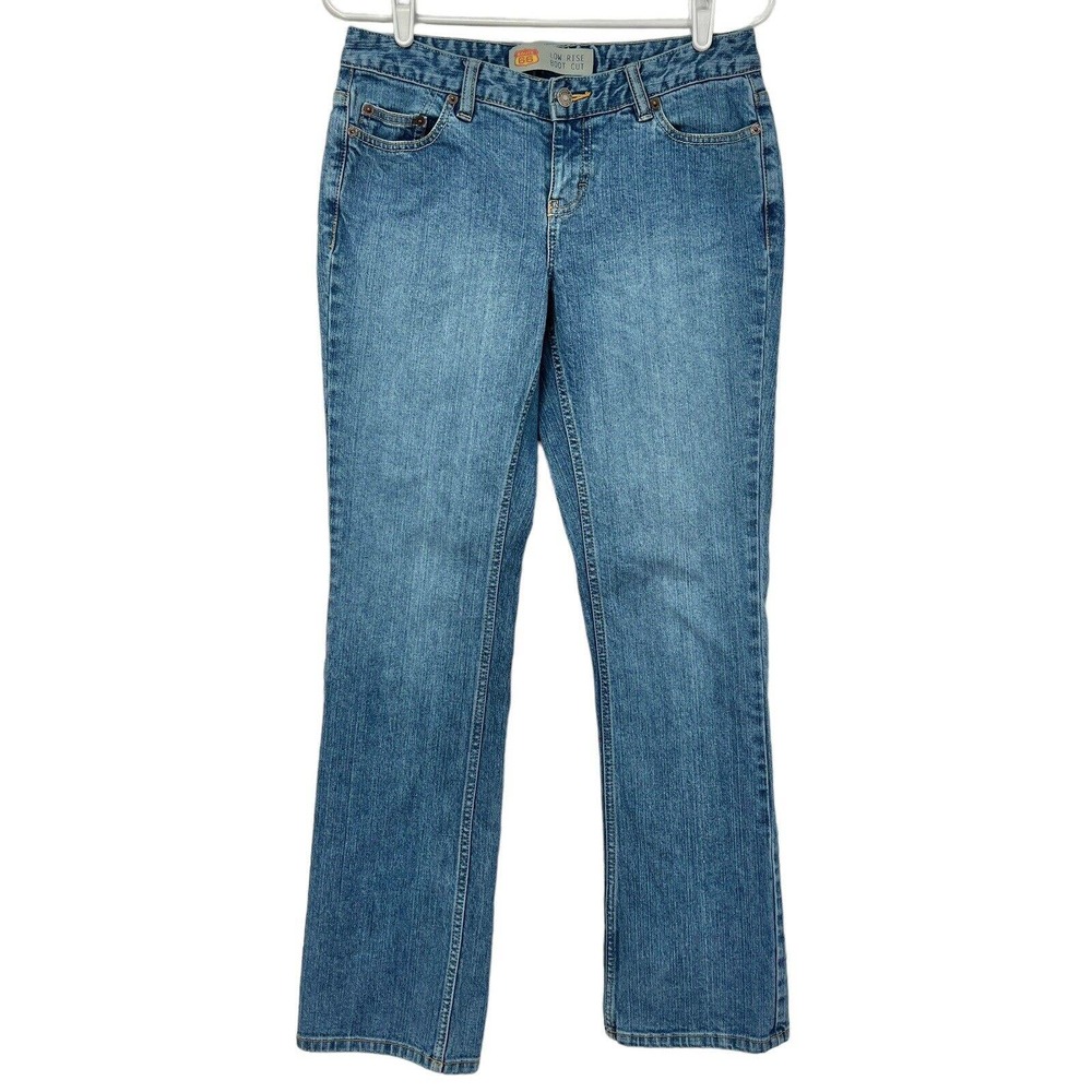ROUTE 66 Women's Low Rise Boot Cut Blue Denim Jeans Size 6 Average (W29"xL31") - Picture 1 of 11